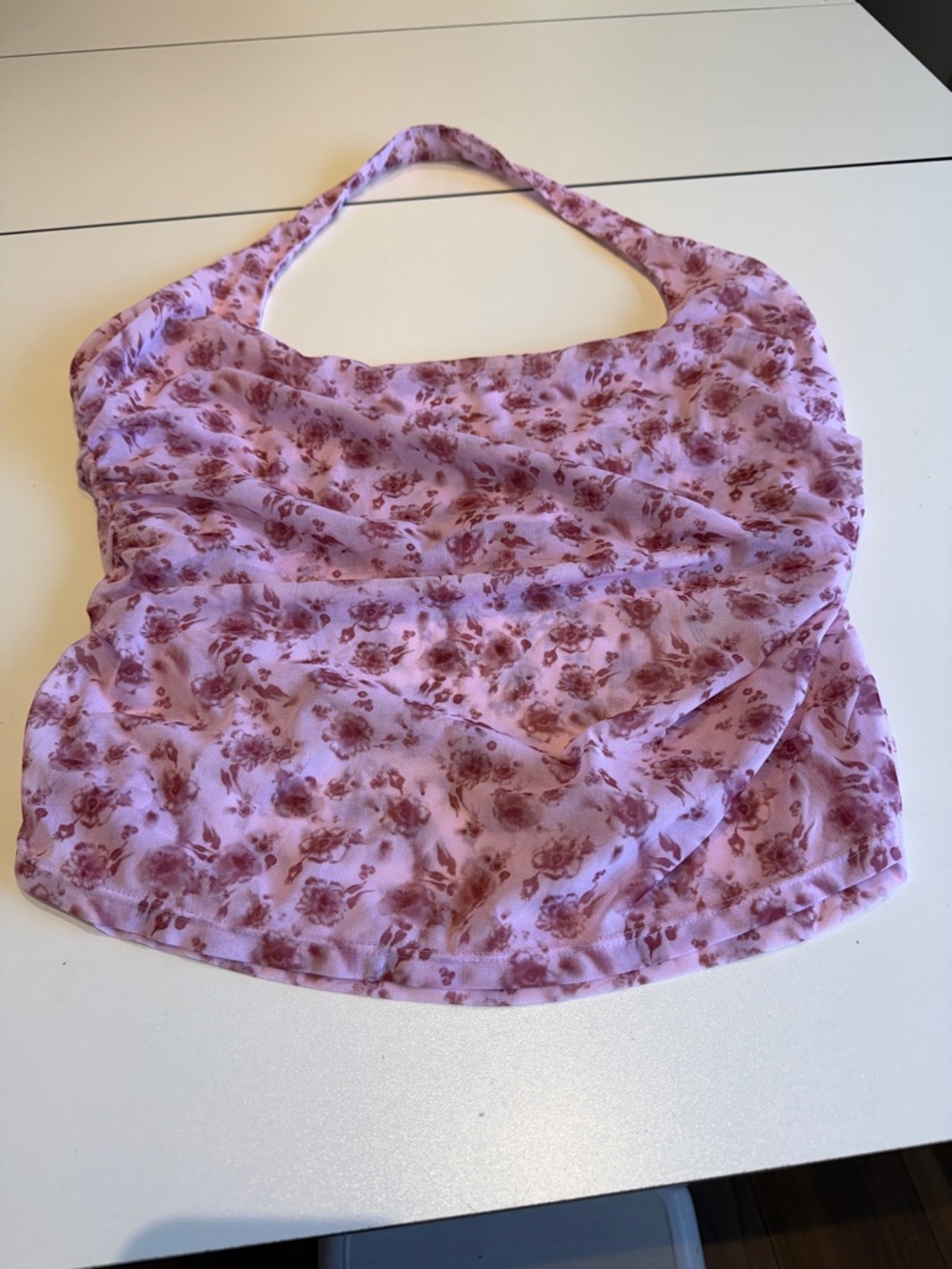 Reformation Lavender Pink Floral Halter Cami